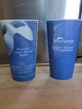 The Phantom of the Opera Plastic Promotional Cups SET - Blue
